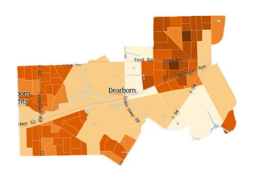 Dearborn Population Density